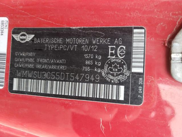 WMWSU3C55DT547949 Mini Cooper