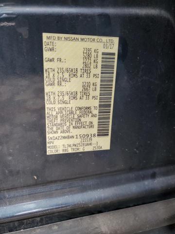 2017 NISSAN MURRANO 5N1AZ2MH8HN150938