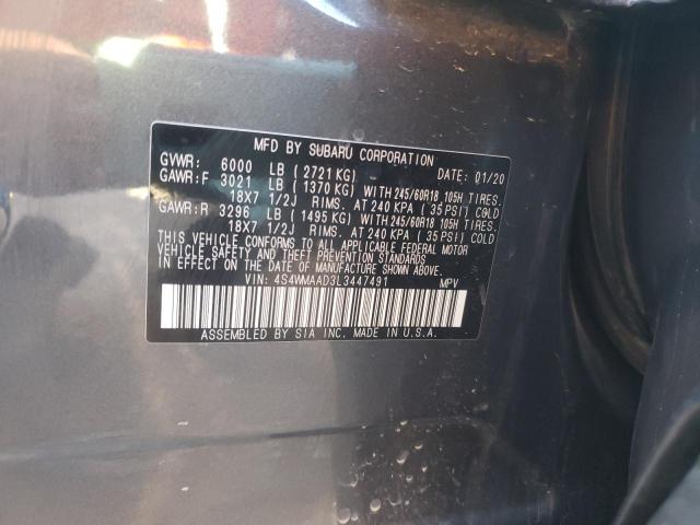 2020 SUBARU ASCENT 4S4WMAAD3L3447491