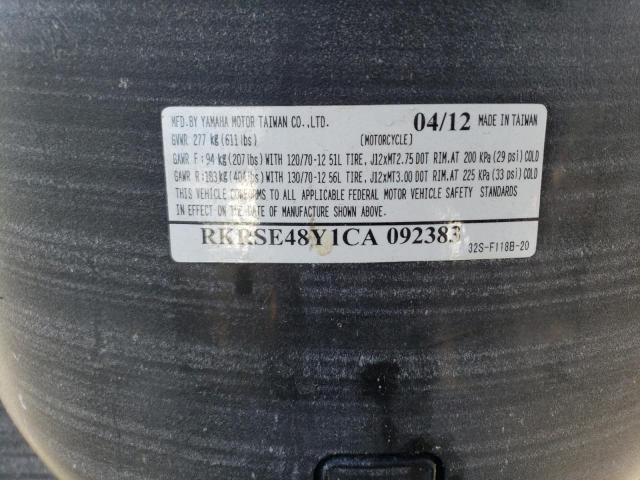 2012 YAMAHA YW125 RKRSE48Y1CA092383