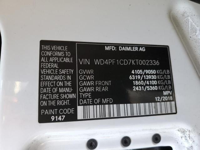 2019 MERCEDES-BENZ SPRINTER 2 - WD4PF1CD7KT002336