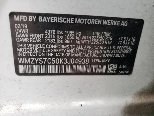 WMZYS7C50K3J04938 Mini Cooper
