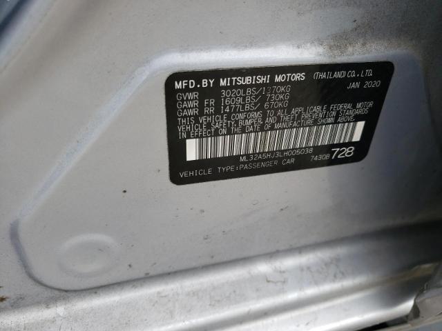 2020 MITSUBISHI MIRAGE LE ML32A5HJ3LH005038