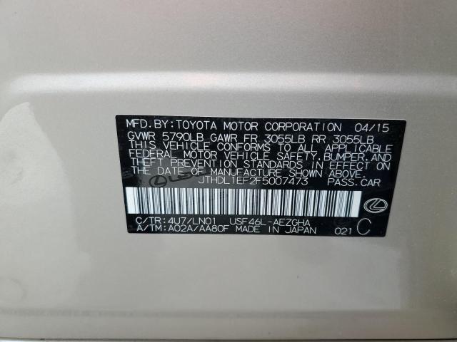 2015 LEXUS LS 460L JTHDL1EF2F5007473