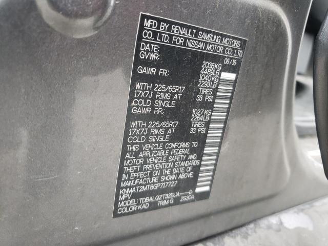 KNMAT2MT8GP717727 NISSAN ROGUE 2016