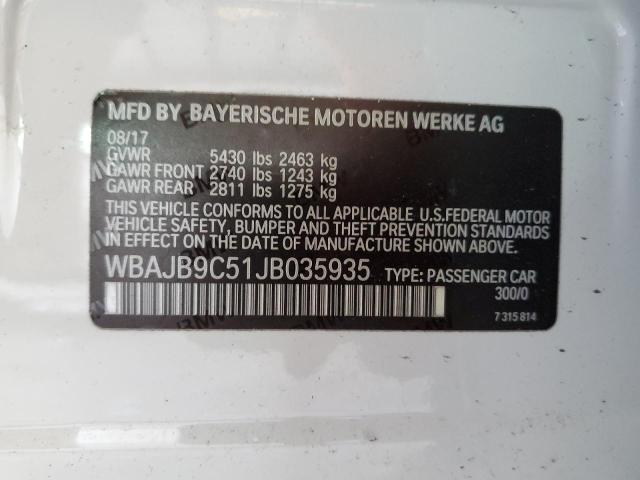 2018 BMW M550XI WBAJB9C51JB035935