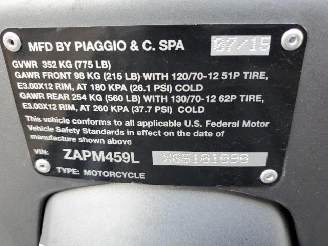 2016 VESPA GTS 300 SU ZAPM459LXG5101090