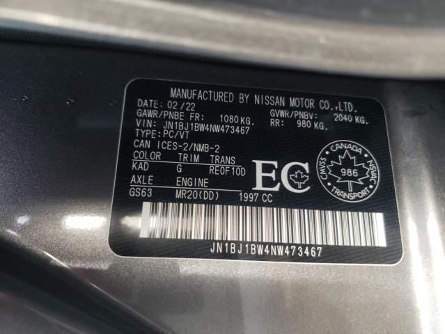 2022 NISSAN QASHQAI JN1BJ1BW4NW473467
