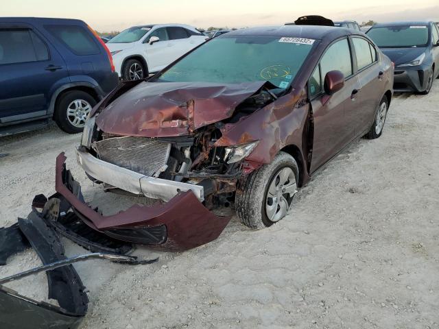 Vin: 19xfb2f58de267127, lot: 65728432, honda civic lx 20132