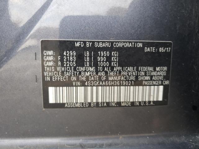 2017 Subaru Impreza 2.0L(VIN: 4S3GKAA66H3619021