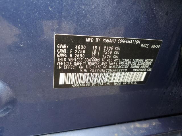 2021 SUBARU LEGACY 4S3BWAB60M3002219