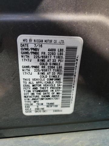 2016 NISSAN ROGUE S JN8AT2MT3GW017351