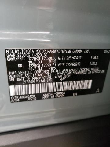 2021 TOYOTA RAV4 XLE P - 2T3B6RFV6MW019863