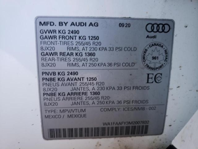 2021 AUDI Q5 TECHNIK WA1FAAFY3M2007832