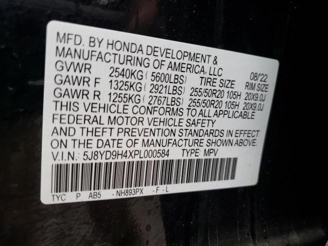 5J8YD9H4XPL000584 Acura MDX TECHNO 10