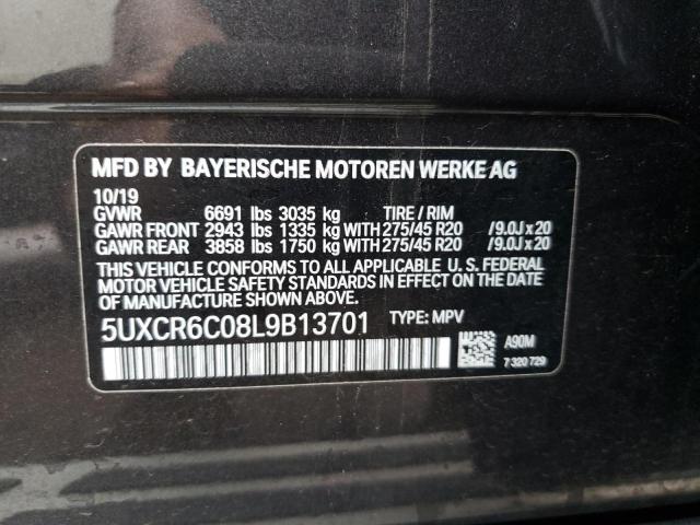 2020 BMW X5 xDrive40I VIN: 5UXCR6C08L9B13701 Lot: 65992882