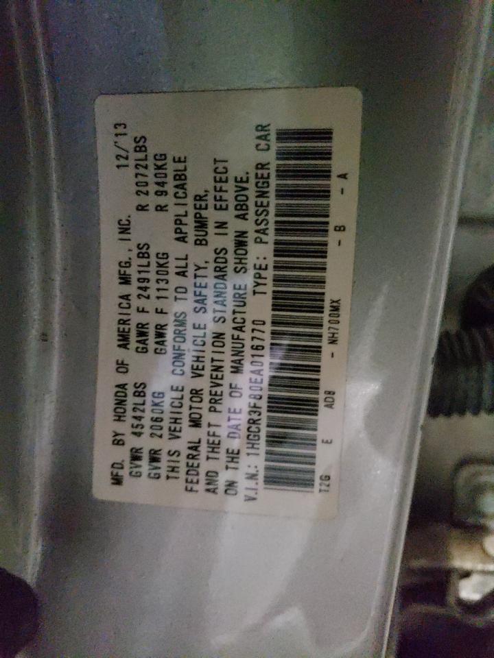 VIN 1HGCR3F80EA016770 2014 HONDA ACCORD no.10