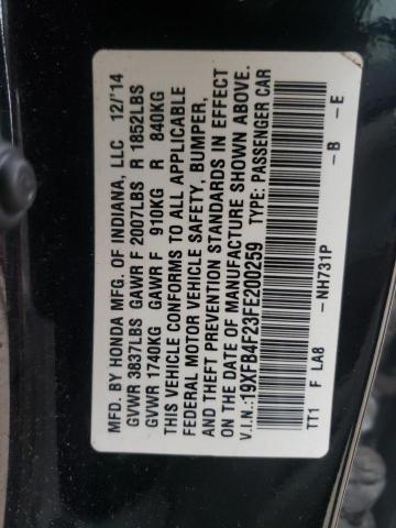 2015 HONDA CIVIC HYBR - 19XFB4F23FE200259