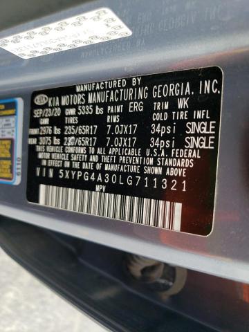 2020 KIA SORENTO L - 5XYPG4A30LG711321