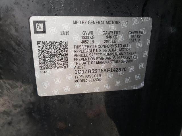 2019 CHEVROLET MALIBU LS - 1G1ZB5ST6KF142870