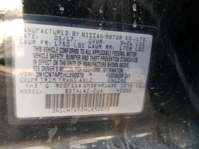 3N1CN7AP2HL890070 Nissan VERSA S
