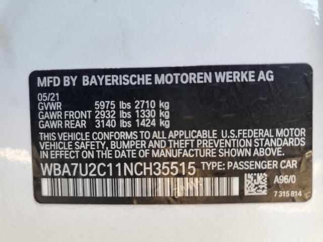 WBA7U2C11NCH35515 BMW 7 Series