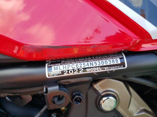 2022 HONDA CBR500 RA MLHPC6254N5300388