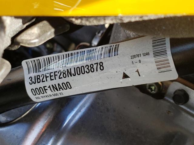 2022 CAN-AM RYKER - 3JB2FEF28NJ003878