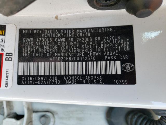 2020 TOYOTA AVALON LIM - 4T1D21FB7LU012570