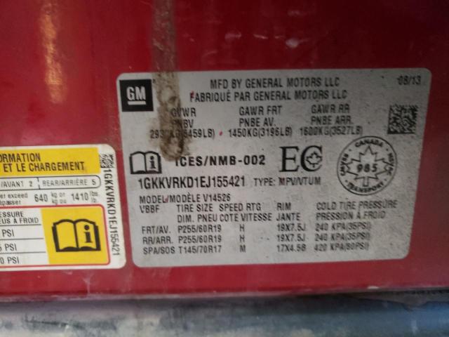 1GKKVRKD1EJ155421 GMC Acadia Slt-1