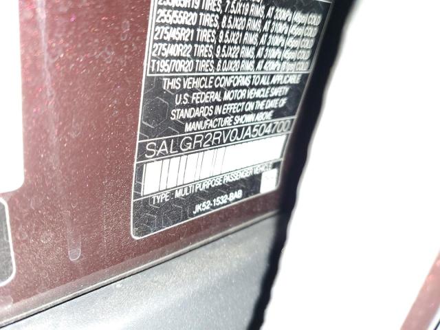 SALGR2RV0JA504700 Land Rover RANGEROVER