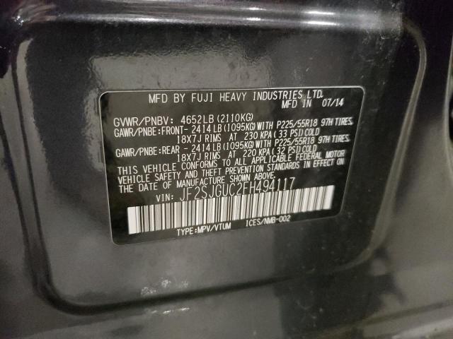 JF2SJGUC2FH494117 Subaru Forester 2.0xt Touring
