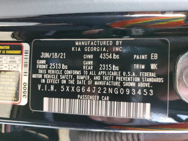 2022 KIA K5 GT LINE - 5XXG64J22NG093453