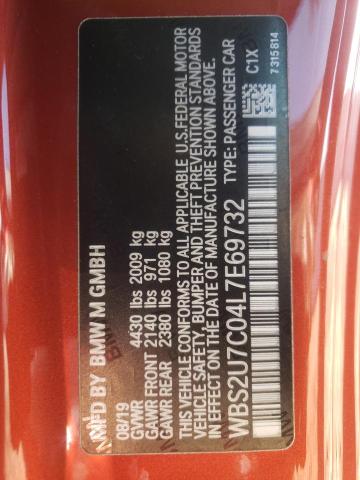 2020 BMW M2 COMPETI WBS2U7C04L7E69732