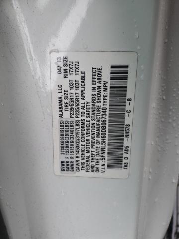 VIN 5FNRL5H60DB067340 2013 HONDA ODYSSEY no.10