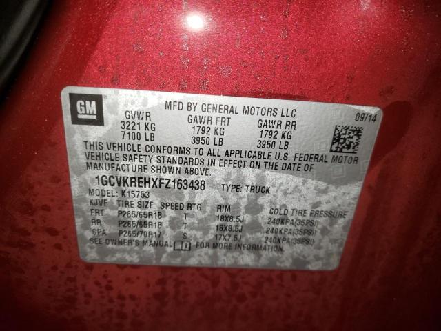 2015 CHEVROLET SILVERADO2 1GCVKREHXFZ163438