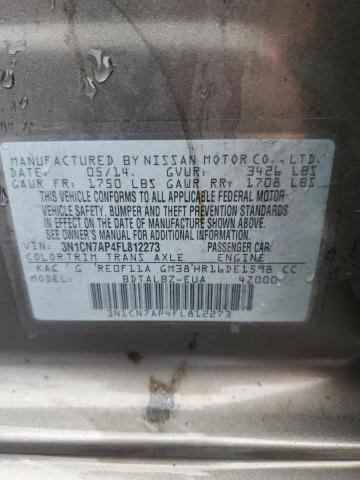 2015 NISSAN VERSA S AU 3N1CN7AP4FL812273