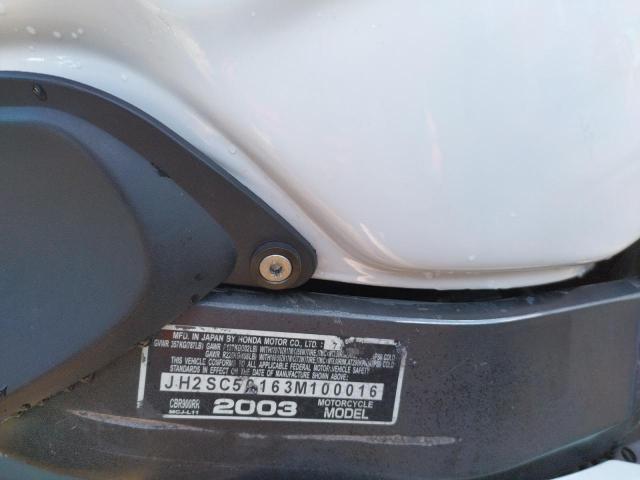 2003 HONDA CBR900 RR JH2SC50163M100016