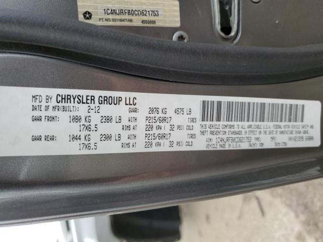 1C4NJRFB0CD621753 Jeep Patriot