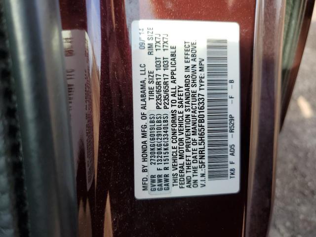 2015 HONDA ODDSEY 5FNRL5H65FB016337