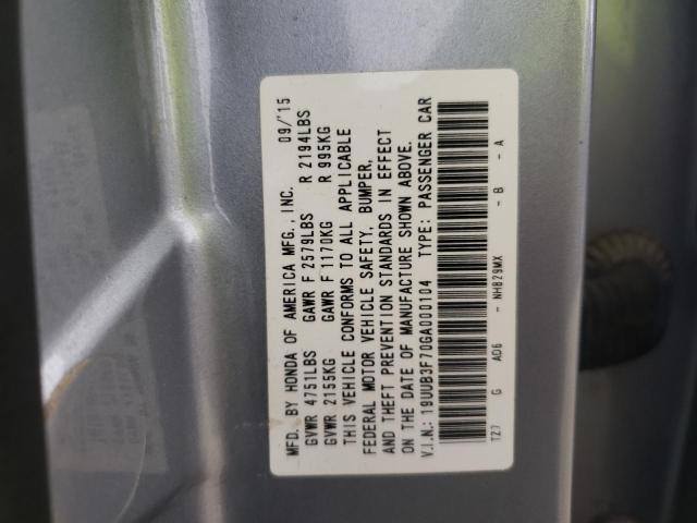 2016 ACURA TLX ADVANC 19UUB3F70GA000104