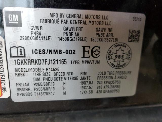 2015 GMC ACADIA SLT - 1GKKRRKD7FJ121165