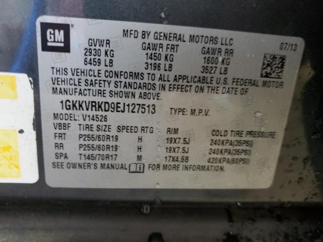 1GKKVRKD9EJ127513 GMC Acadia Slt-1