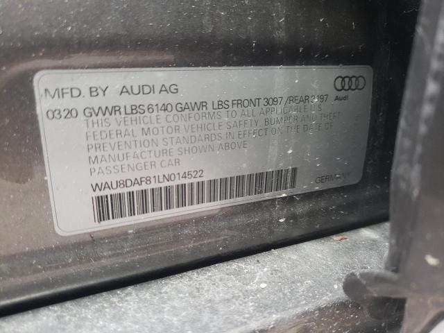 2020 AUDI A8 L WAU8DAF81LN014522