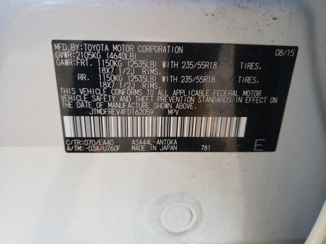 2015 TOYOTA RAV 4 JTMDFREV4FD162059