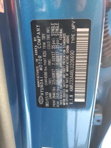 2020 HYUNDAI TUSCON KM8J33A46LU206690