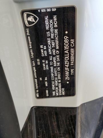 2020 LAMBORGHINI HURACAN EV ZHWUF4ZF0LLA15089