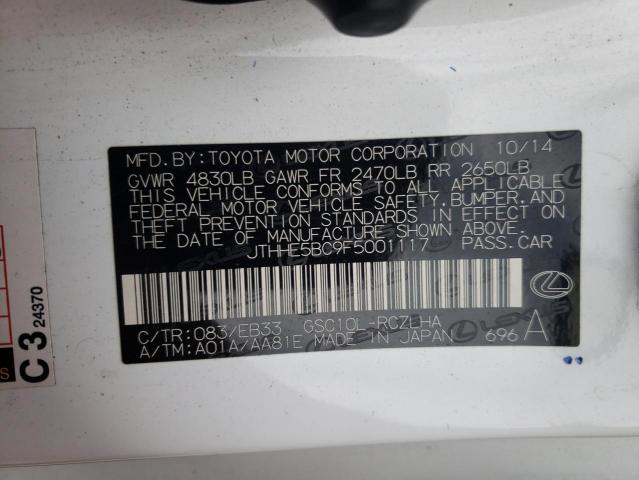 2015 LEXUS RC 350 - JTHHE5BC9F5001117