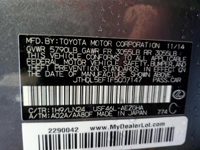 2015 LEXUS LS 460L JTHDL5EF1F5007147