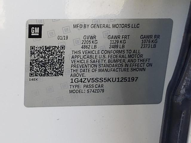 2019 BUICK LACROSSE A 1G4ZV5SS5KU125197
